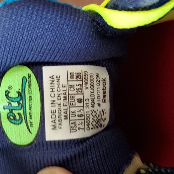 EUC. Reebok Crossfit, Mens Size 7.5 Neon Athletic Running Training Sneakers - Picture 9 of 12